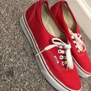Womens red vans